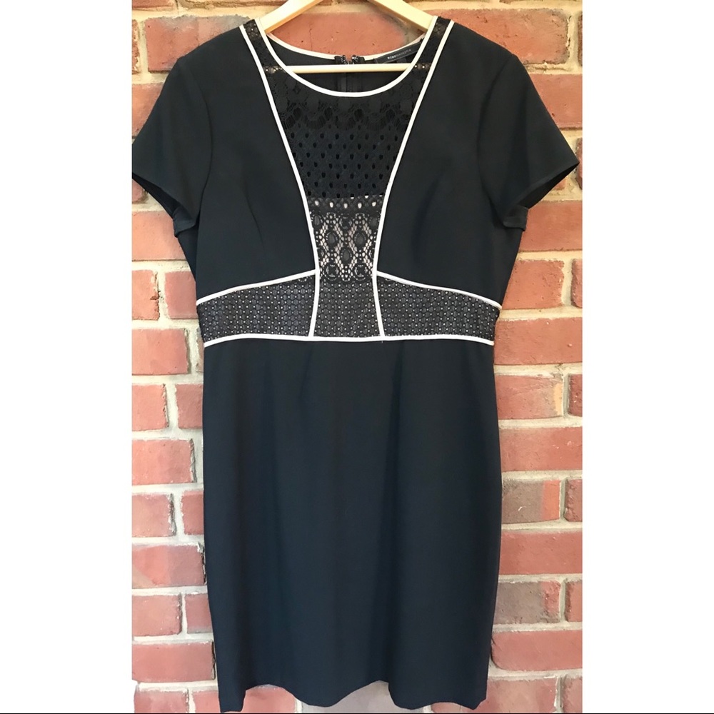 BCBG Black Dress with Blush Pink Details